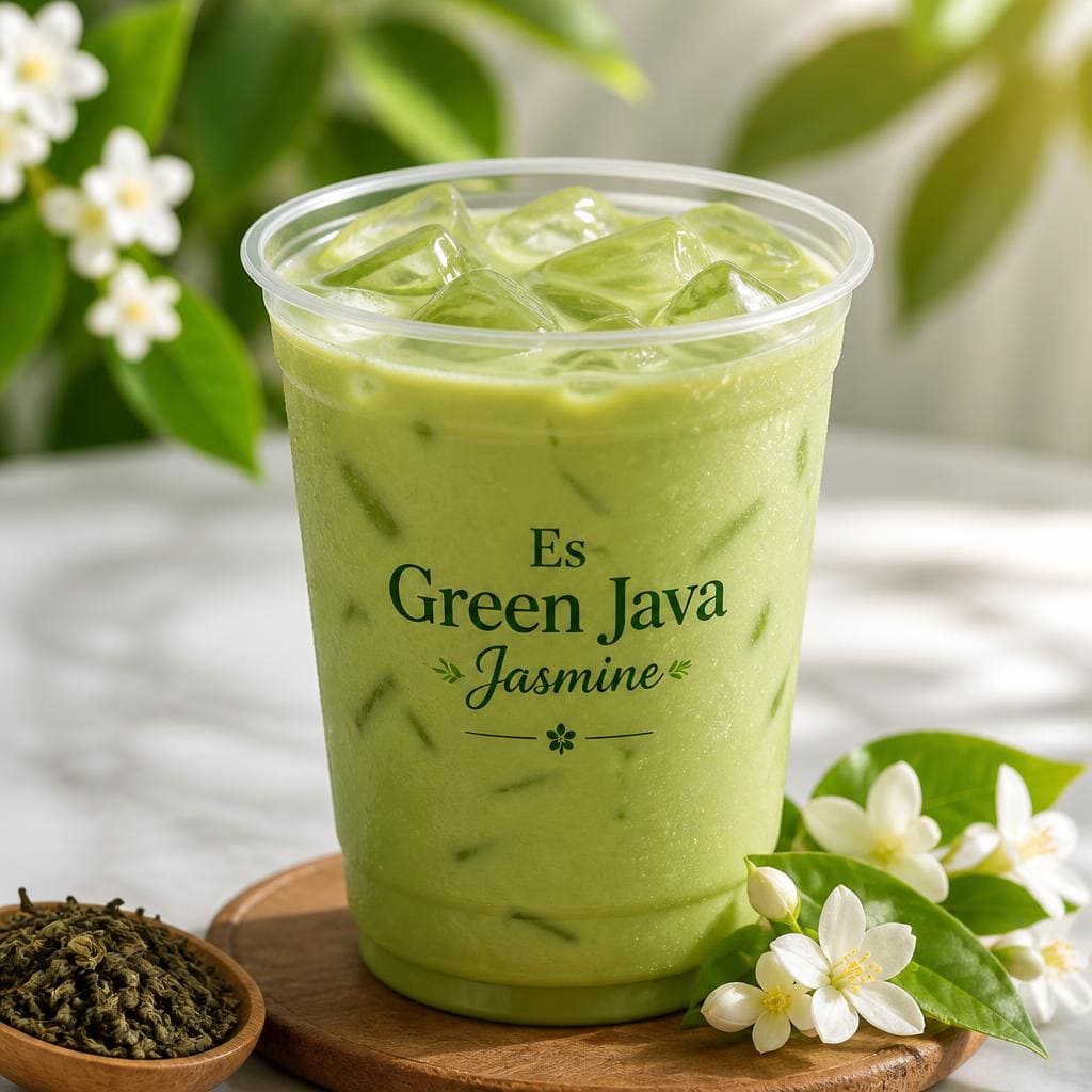 Green Java Jasmine Te Sate dengan teh hijau dan aroma melati yang lembut